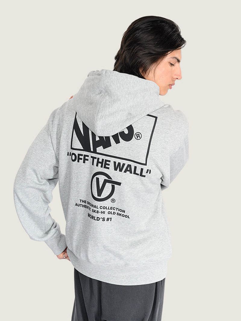 Poleron Hombre Stacked Hi Pullover Gris Vans