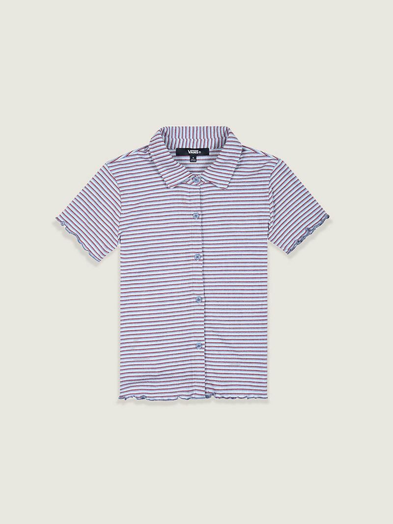 Camisa M/C Mujer Maybelle Knit Celeste Vans