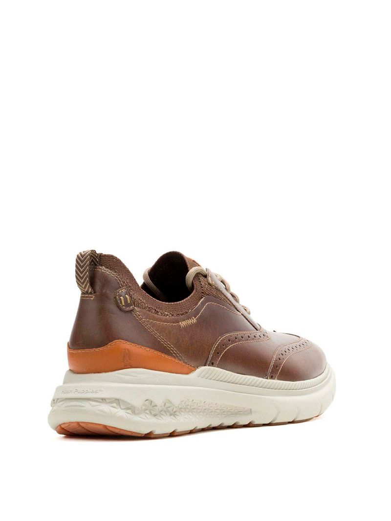 Zapato Cuero Hombre Excel Wingtip Café