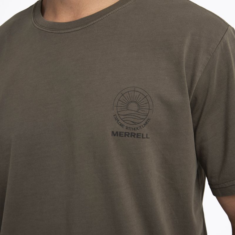 Polera Manga Corta Hombre Oeches Verde Oscuro Merrell