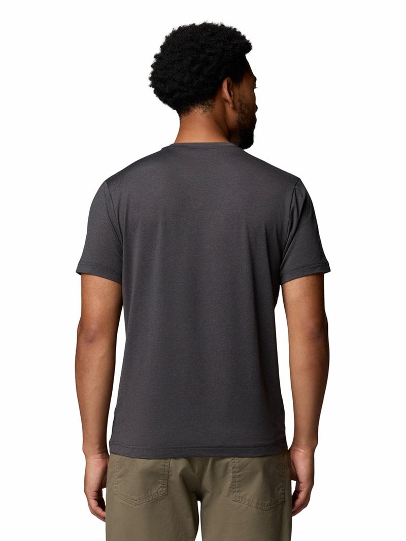 Polera Manga Corta Hombre Parsons Point Negro Columbia