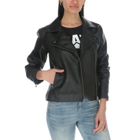 Chaqueta Mujer Faux Leather Moto Jacket