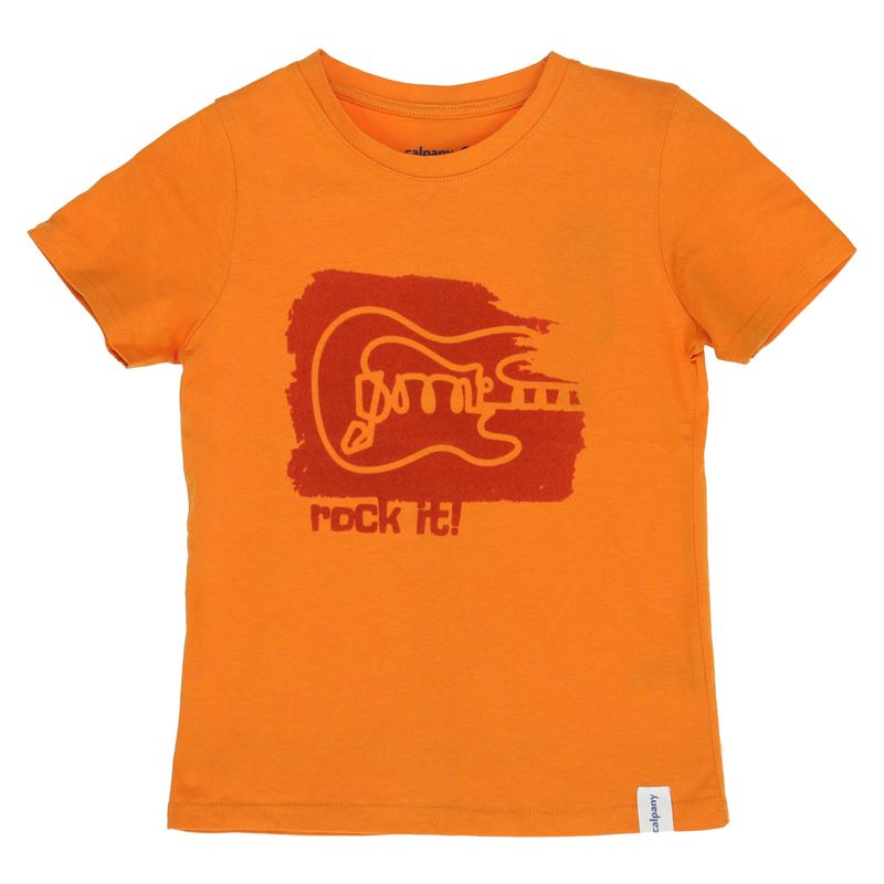 Polera-Manga-Corta-Algodon-Organico-Niño-Guitar
