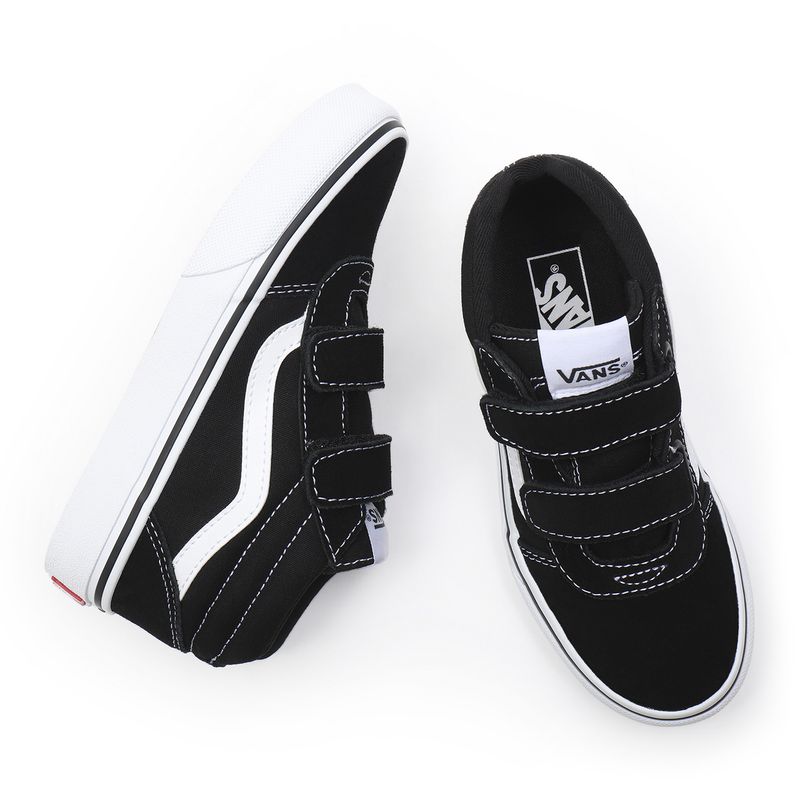 Zapatillas-YT-Ward-Mid-V-Youth--5-12-años--Suede-Canvas--black-white