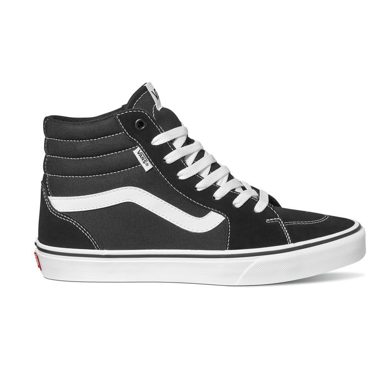 Zapatillas Mn Filmore Hi Suede Canvas Black White Vans