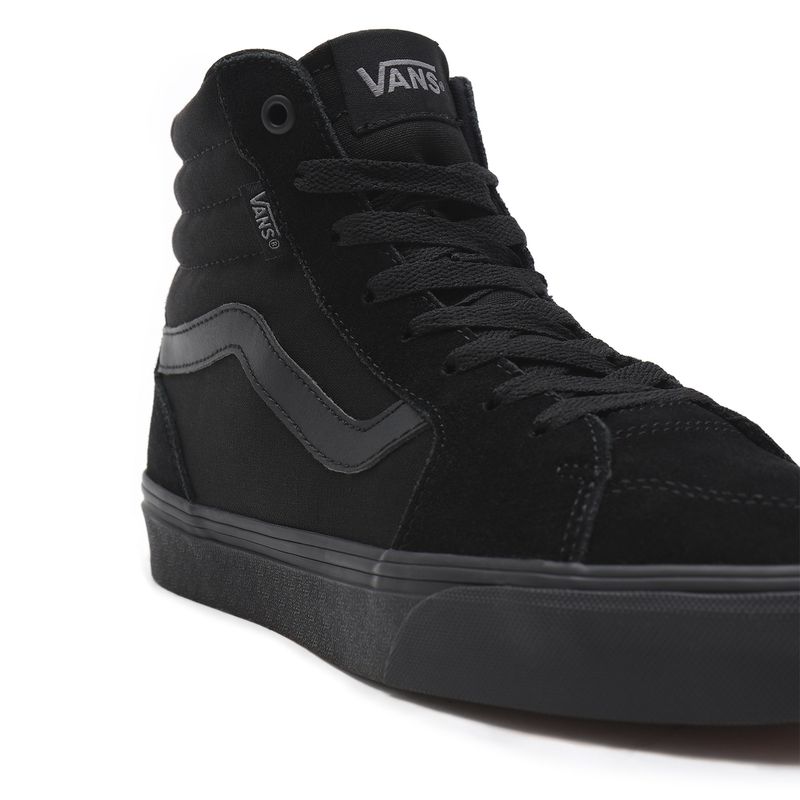 Vans negras con store caña hombre