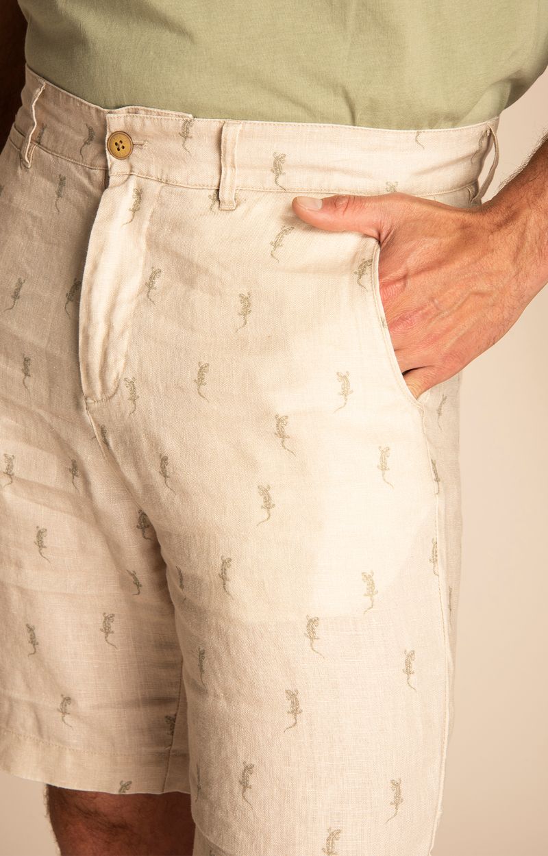 Shorts Hombre Print Lino Orgánico