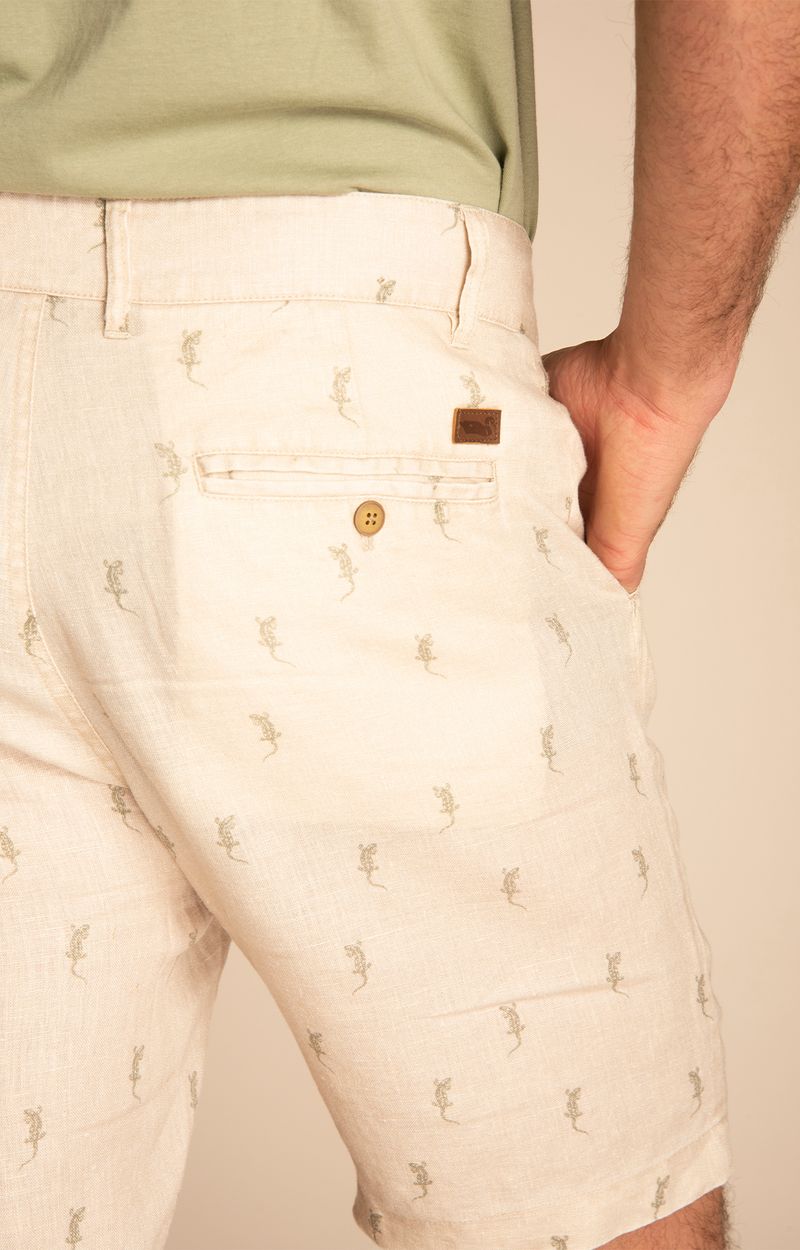Shorts Hombre Print Lino Orgánico
