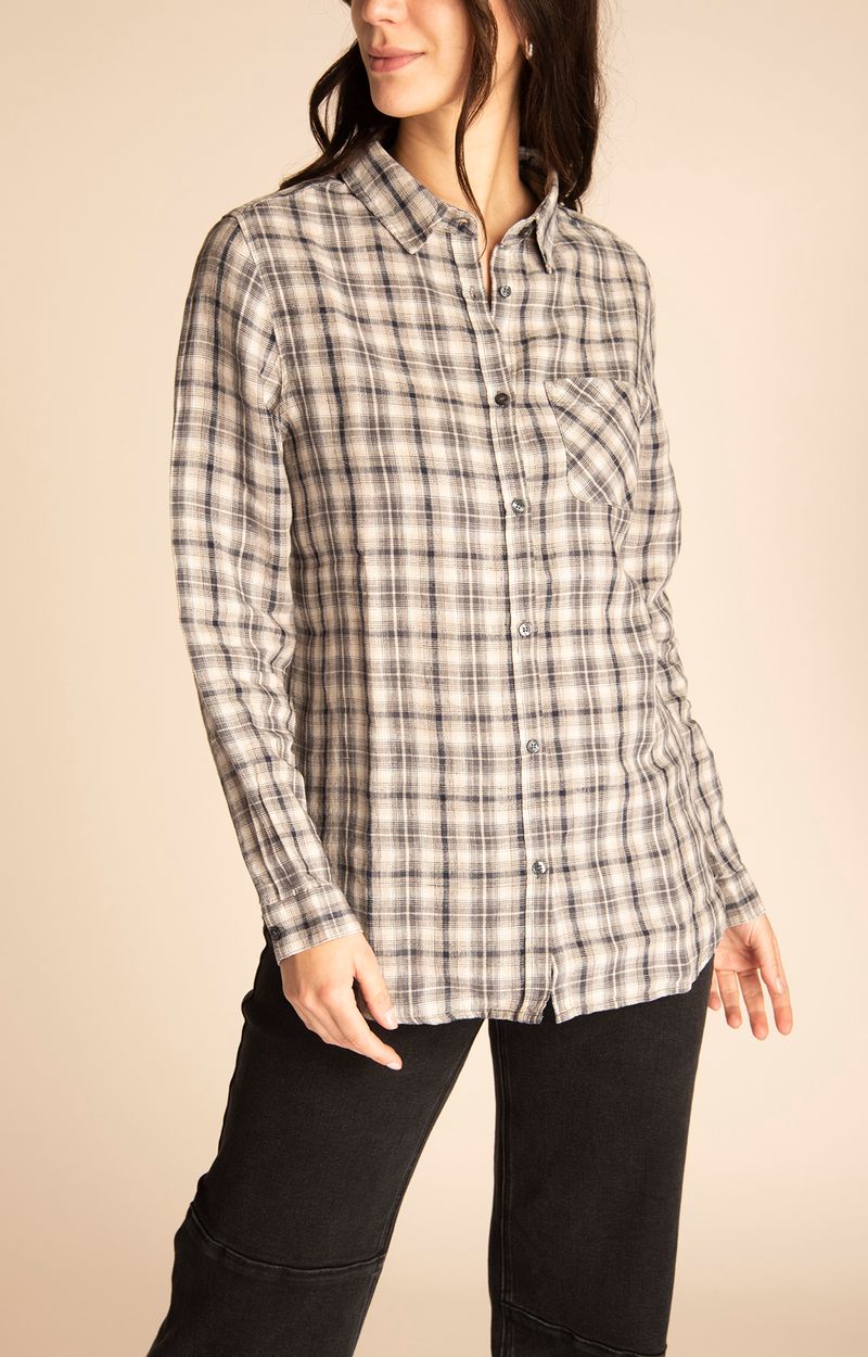 Blusa-Mujer-Marina-Lino-Organico