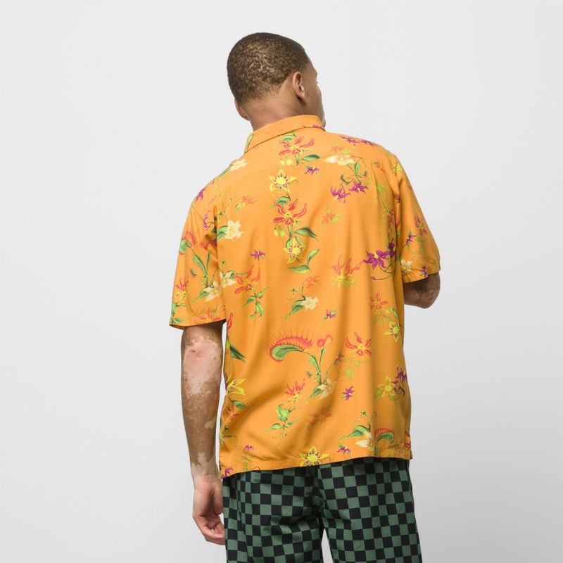 Camisa-Fatal-Floral-SS-Woven-Shirt-Golden-Yellow